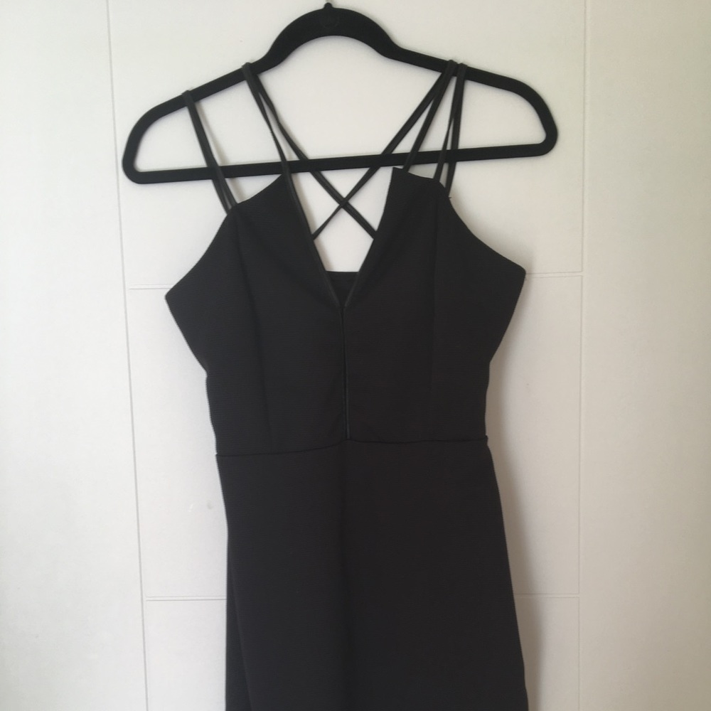Black mini dress